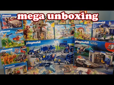 mega unboxing 6 Spielzeug auspacken seratus1 Playmobil Polizei THW Explorers
