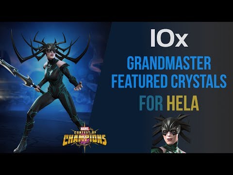 Opening 10 Hela Grandmaster crystals - Marvel Contest of Champions