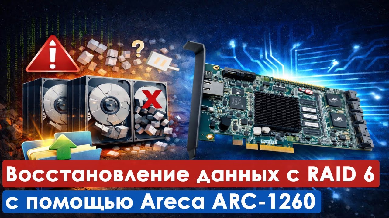 Как восстановить данные с RAID 6, созданного с помощью контроллера Areca ARC-1260