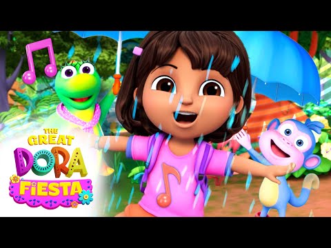 Rhythm In The Rain Song ☔️ w/ Dora, Boots, Swiper & More! | Dora & Friends