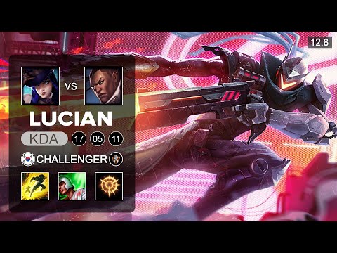 Lucian vs Caitlyn ADC - KR Challenger - Patch 12.8 Season 12
