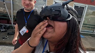 Here's the moment she became a drone fan!