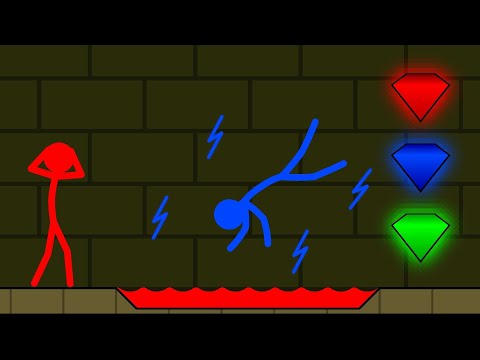 Stickman Animation: Watergirl AND Fireboy Escape Challenge - All Episodes Part 3