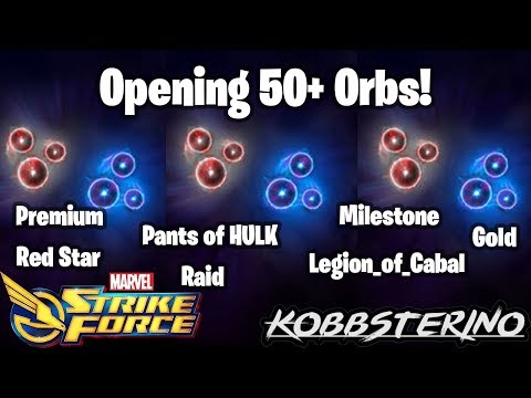 Marvel Strike Force 50+ Orb Opening + Rank Up