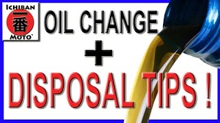 how to change motorcycle oil and dispose of it for free !