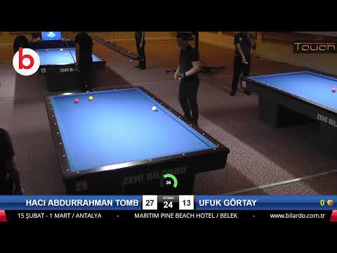 HACI ABDURRAHMAN TOMBUL & UFUK GÖRTAY Bilardo Maçı - 2020 TK 1.ETAP ANTALYA-2.TUR