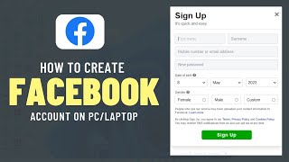 How to Create Facebook Account on PC / Laptop