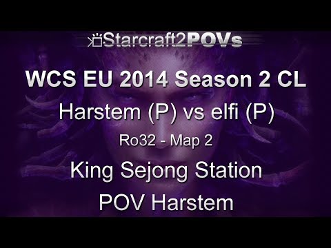 SC2 HotS - WCS EU 2014 S2 CL - Harstem vs elfi - Ro32 - Map 2 - King Sejong Station - Harstem
