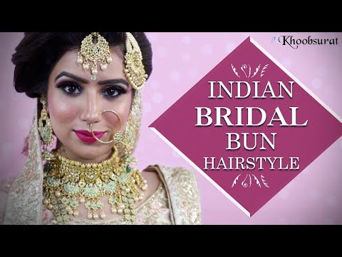 âœ¨Stunning Bridal Hairstyle Tutorial | Long Hair Braid Bun Updo for Indian Weddings Khoobsurat