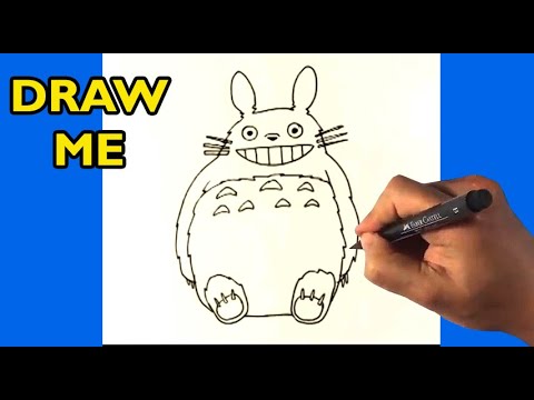 How to Draw My Neighbor Totoro - Step by Step Drawing...