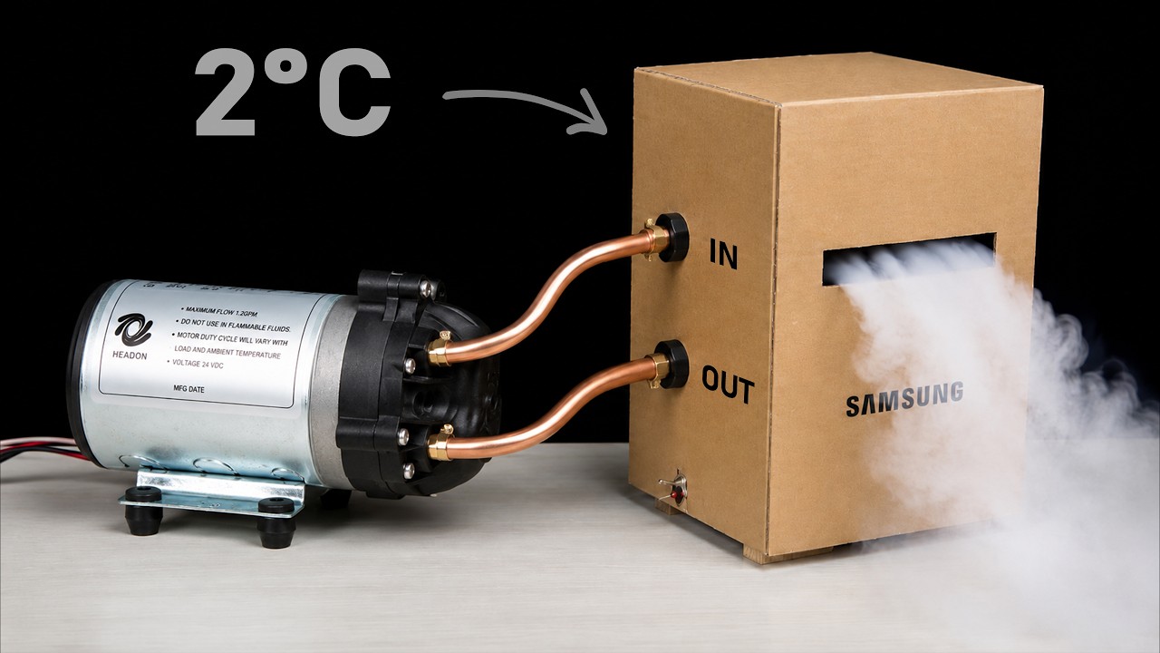 2 in 1 DIY Mini Air Conditioner with a RO Motor And Cardboard – Cools Instantly Like a Real AC