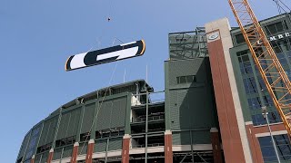 Watch installation of Green Bay Packers' new G sign on Lambeau Field