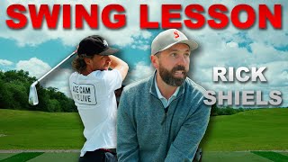 WATCH: Rick Shields Gives Erik Anders Lang A Swing Lesson