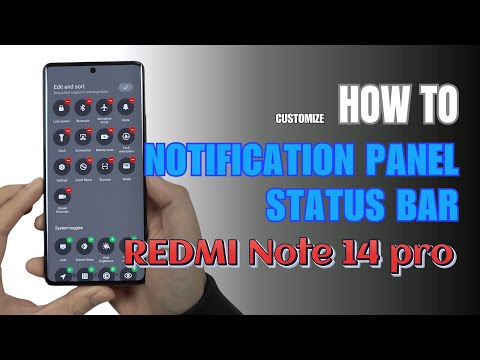 How to Edit Notification Panel Shortcuts | Status Bar on Redmi Note 14 Pro