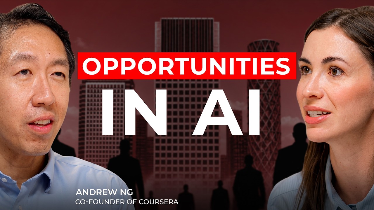 Andrew Ng, Co-founder of Coursera · Founder of Google Brain · AI educator, interviewed by Marina Mogilko on the Silicon Valley Girl Podcast