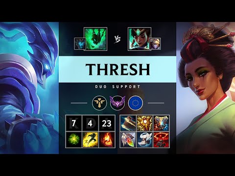 Thresh Support vs Karma: Killing spree - EUW Master Patch 14.23