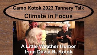 Camp Kotok 2023: Climate Focus with David R. Kotok. He kicks off session with some humor.