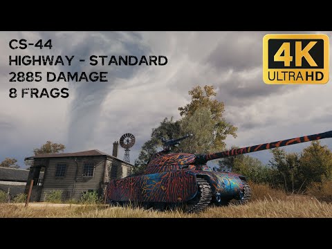 CS-44 2,9k damage 8 frags on Highway - World of Tanks