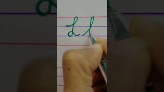 How to write in 4-line English notebook..write cursive letter 'L' capital and small