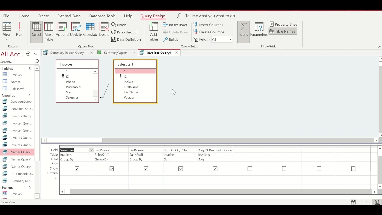 Access Assignment 1 Step 9