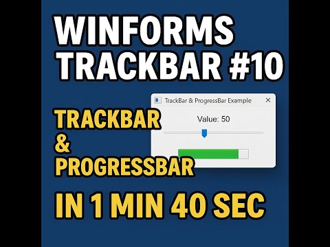 Progressbar Trackbar In Visual Basic