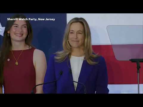 Full Mikie Sherrill speech celebrates winning 2025 New Jersey election for governor