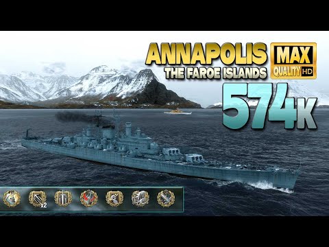 Heavy cruiser Annapolis: With smoke help to a huge game - World of Warships