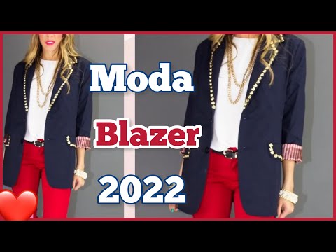 MODA 2022 CÓMO VESTIR ELEGANTE CON ROPA SENCILLA OUTFITS CON BLAZER PARA MUJER TENDENCIAS DE MODA 22