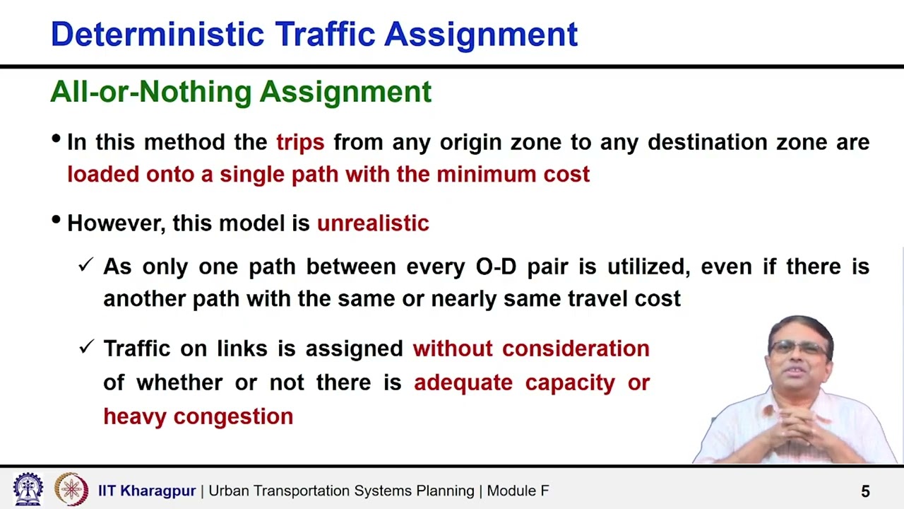 Lecture 47: Deterministic Traffic Assignment I