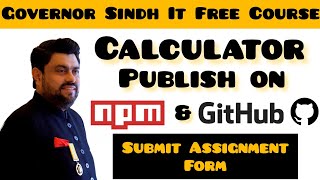 Publish Calculator on Github and NPM | Npx command | Typescript Learning | Governor