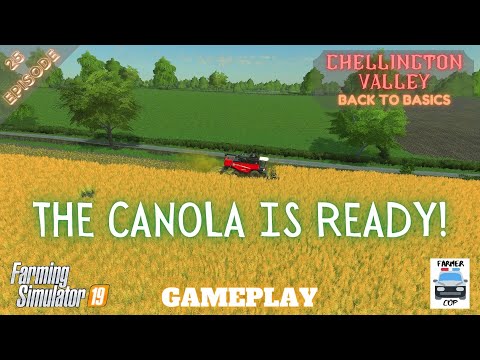 THE CANOLA IS READY! - Chellington Valley Gameplay Episode 25 - Farming Simulator 19