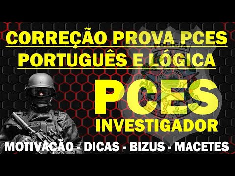 CORREÇÃO DA PROVA PCES (PORTUGUÊS E LÓGICA)