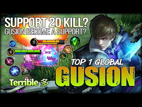 20 Kill in Support Lane? 91.5% Win Rate Season 19. Terrible 多 Top 1 Global Gusion - Mobile Legends