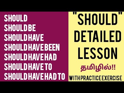 Should - Detailed lesson | All possible structures of "Should" | How to use "should"?