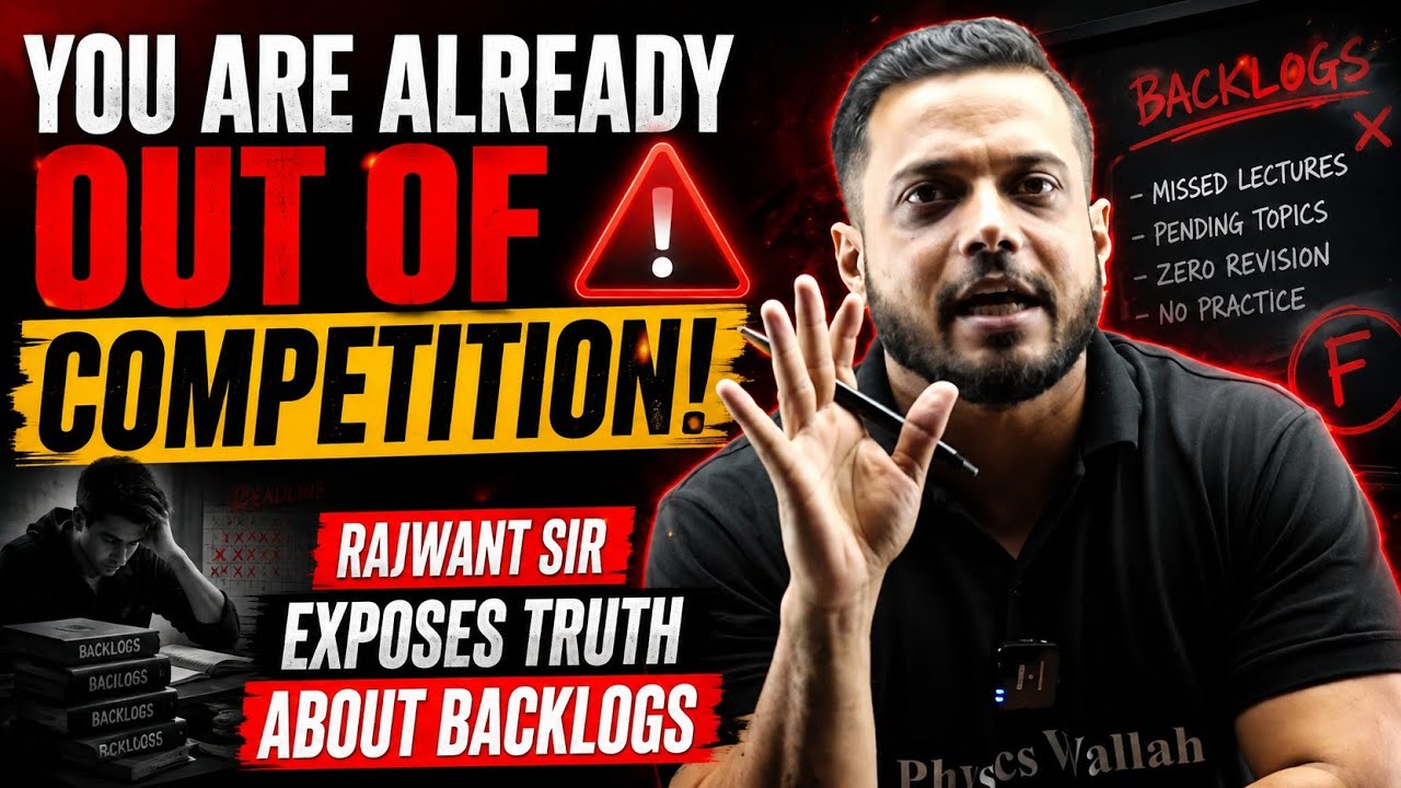 "How to Clear Lecture Backlogs in 1 Week (Rajwant Sir Strategy)"Why 90% JEE/NEET Aspirant Fails