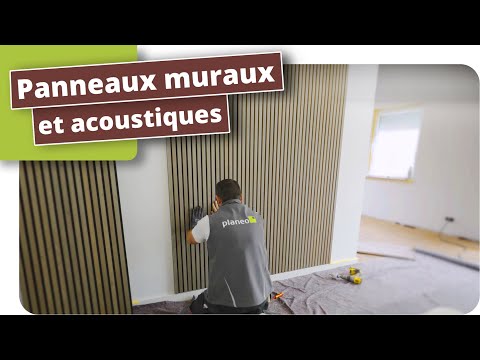 Part of a video titled Poser des panneaux muraux et acoustiques - YouTube