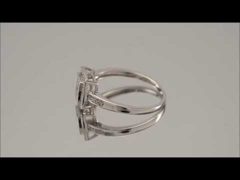 9ct White Gold 15pt Diamond Cushion Cluster Ring - D6611