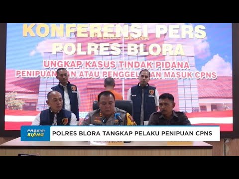 POLRES BLORA UNGKAP KASUS PENIPUAN MASUK CPNS