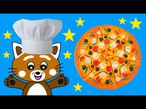 Pukkins gör en rolig pizza i Play Doh - Lek och lär - Lek med oss