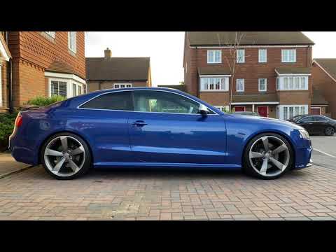 Audi RS5 4.2 V8 Sepang Blue w/ Bilstein PSS10 B16 Coilovers (lowered 20mm) with H&R Spacers