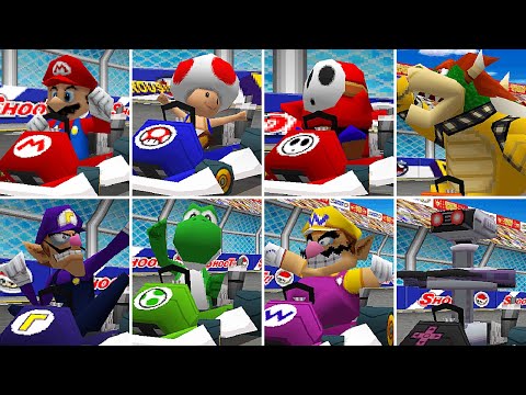Mario Kart DS - All Characters 2nd/3rd Place Animations