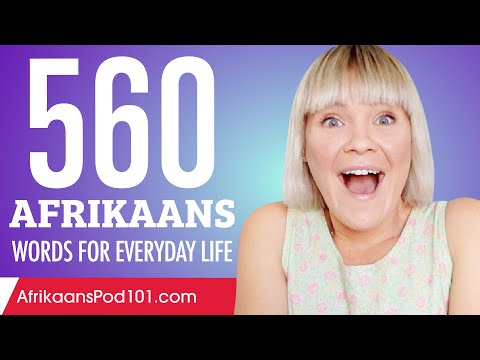 560 Afrikaans Words for Everyday Life - Basic Vocabulary #28