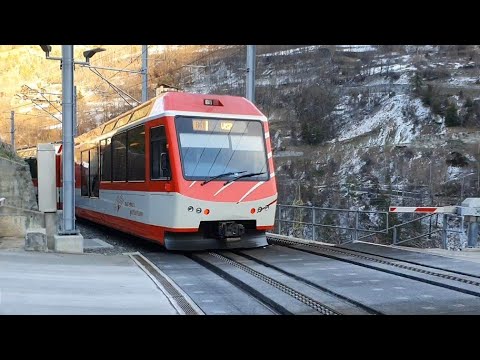 MGB Komet abfahrt in Stalden-Saas