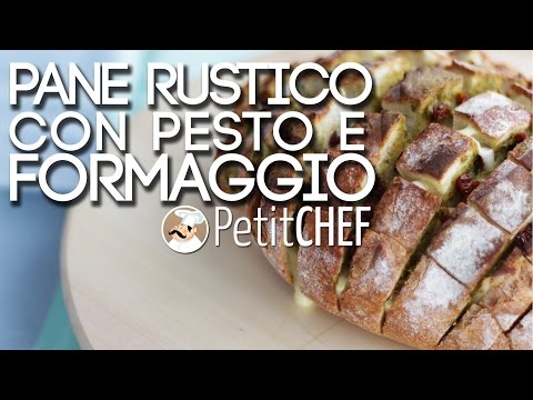 Pane rustico con pesto e formaggio - Ricetta Facile Pettichef.it