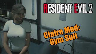 Claire Mod Gym Suit Blue - Fun Run Game Play - Resident Evil 2 Remake