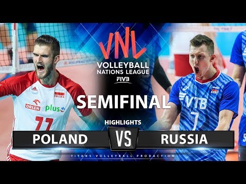 Волейбол Poland vs Russia | SEMIFINAL | Highlights | Men's VNL 2019