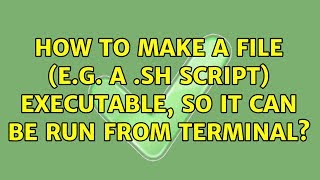 Ubuntu: How to make a file (e.g. a .sh script) executable, so it can be run from terminal?