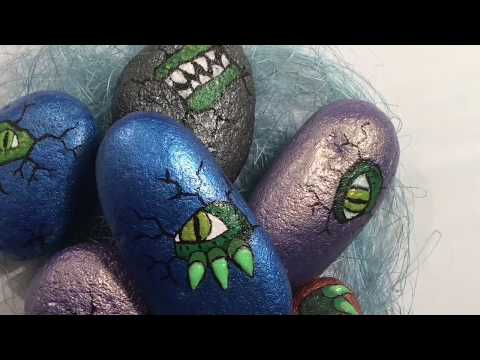 Painted Rocks: Dragon Eggs Hand Painted Crafts