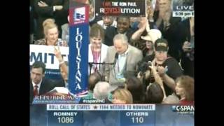 Robot Woman Fails to Mention Ron Paul's #'s After Winning Nevada
