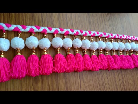 EASY DOOR HANGINH TORAN WITH WOOLEN, DIY WOOLEN DOOR HANGING TORAN, TORAN MAKING